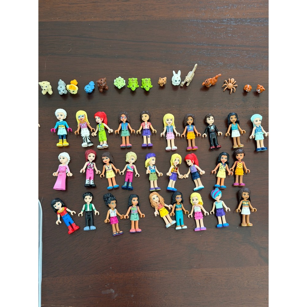 Huge LEGO Friends Lot 28 Mini Dolls 15 Animals Bike Accessories Genuine LEGO